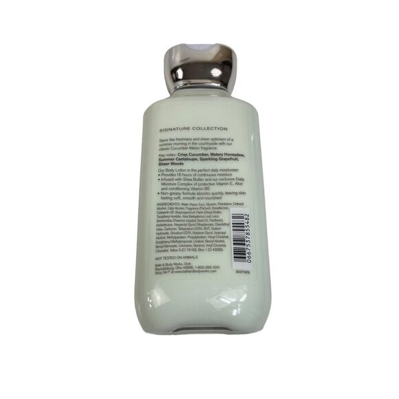 Bath Body Works Cucumber Melon Lotion 8oz Body & Hand with Shea & Vitamin E NEW! - Picture 2 of 5